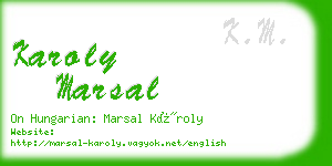 karoly marsal business card